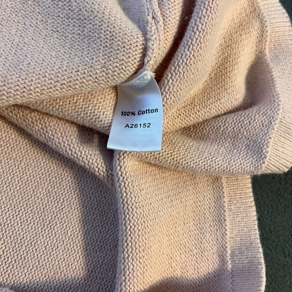 Appleseeds Cardigan Womens Large Pink Floral Embroidered Sweater Cottage Grandma - Picture 7 of 7